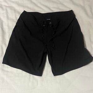 Patagonia Black Ultra Lightweight Active Drawstring Shorts Size 8